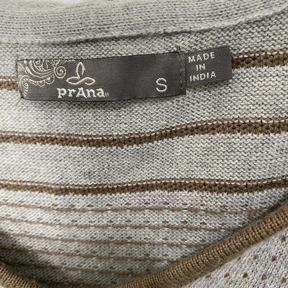 PrAna Mariette Gray Brown Organic Cotton Knit Hooded Sweater Dress Sz S - Picture 4 of 10